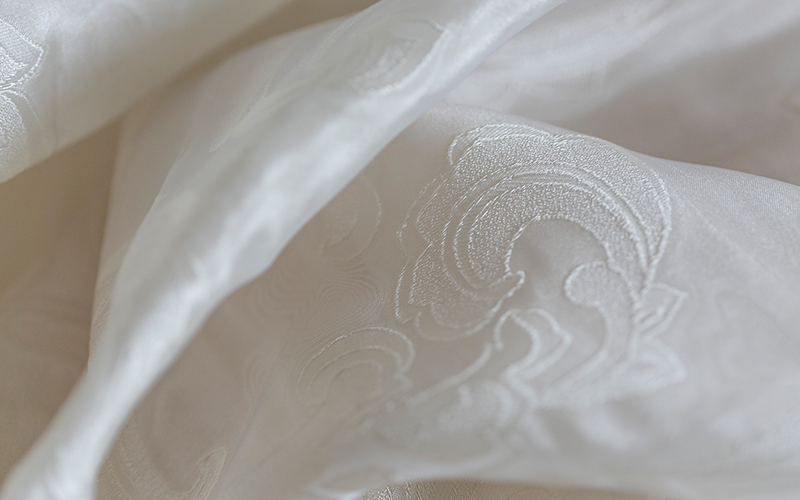Detail on white fabric