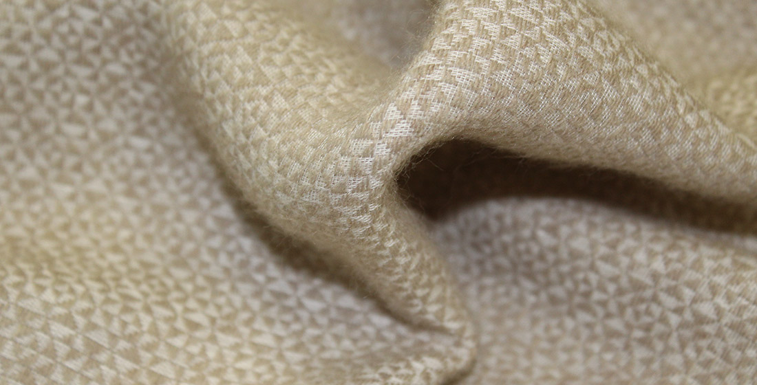 White and beige fabric